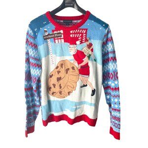 Blizzard Bay Ugly Christmas Sweater Men's XL Embroidered Gym Workout Fitness